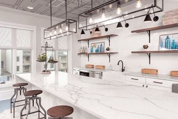 Open kitchen with island